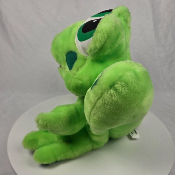 Spotted Frog Big Green Smiling Red Pink Mouth Plush 18" Wide - Picture 2 of 6